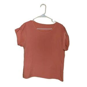 Emery Rose Pink Top with Cuffed Sleeves Size‎ Small- H015